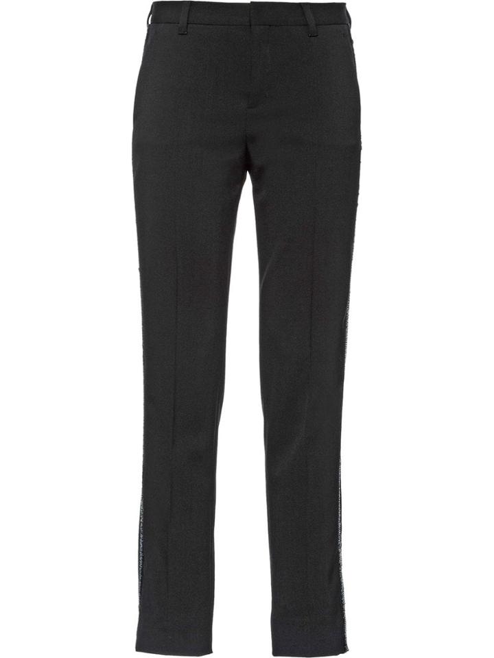 Miu Miu Grain De Poudre Trousers With Sequins - Black