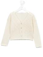 Babe And Tess V-neck Cardigan, Girl's, Size: 8 Yrs, Nude/neutrals
