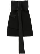 Juan Hernandez Daels High-waisted Bow Skirt - Black