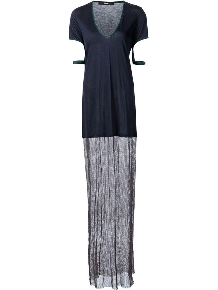 Musée Mesh Panel Maxi T-shirt Dress