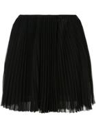 Comme Des Garçons Vintage Semi-sheer Pleated Mini Skirt - Black