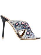 Malone Souliers By Roy Luwolt Priscilla Beaded Mules - Blue