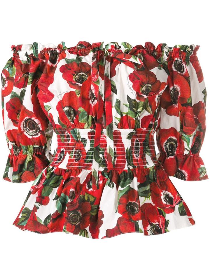 Dolce & Gabbana Off-the-shoulder Blouse - Red