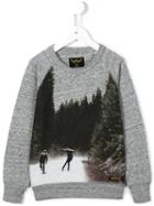 Finger In The Nose Skateboard Print Sweatshirt, Boy's, Size: 8 Yrs, Grey