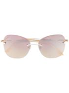 Cartier 'trinity' Sunglasses, Women's, Pink/purple, Acetate/gold/metal