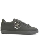 Philipp Plein Hexagon Skull Sneakers - Grey