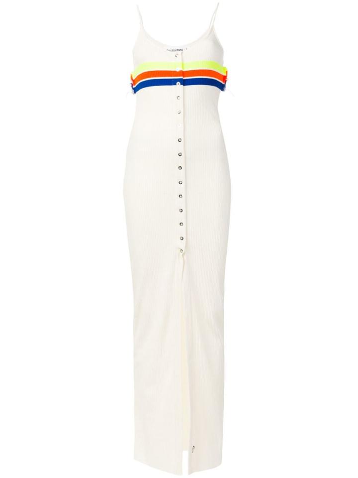 Filles A Papa Cruiz Ribbed Tank Dress - White