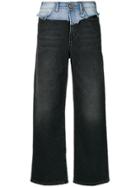 Diesel Wide Cropped Jeans - Black