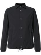 Herno Drawstring Hem Buttoned Jacket, Men's, Size: 48, Blue, Polyamide/spandex/elastane