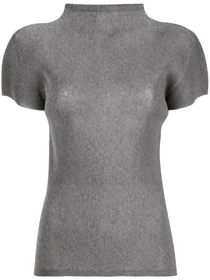 Pleats Please By Issey Miyake Turtleneck T-shirt - Grey