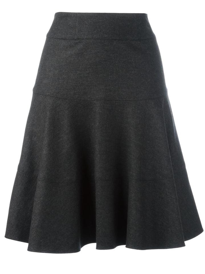 Blumarine Flared Skirt, Women's, Size: 40, Grey, Virgin Wool