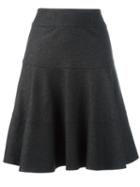 Blumarine Flared Skirt, Women's, Size: 40, Grey, Virgin Wool