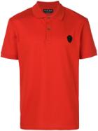 Alexander Mcqueen Embellished Skull Polo Shirt - Red