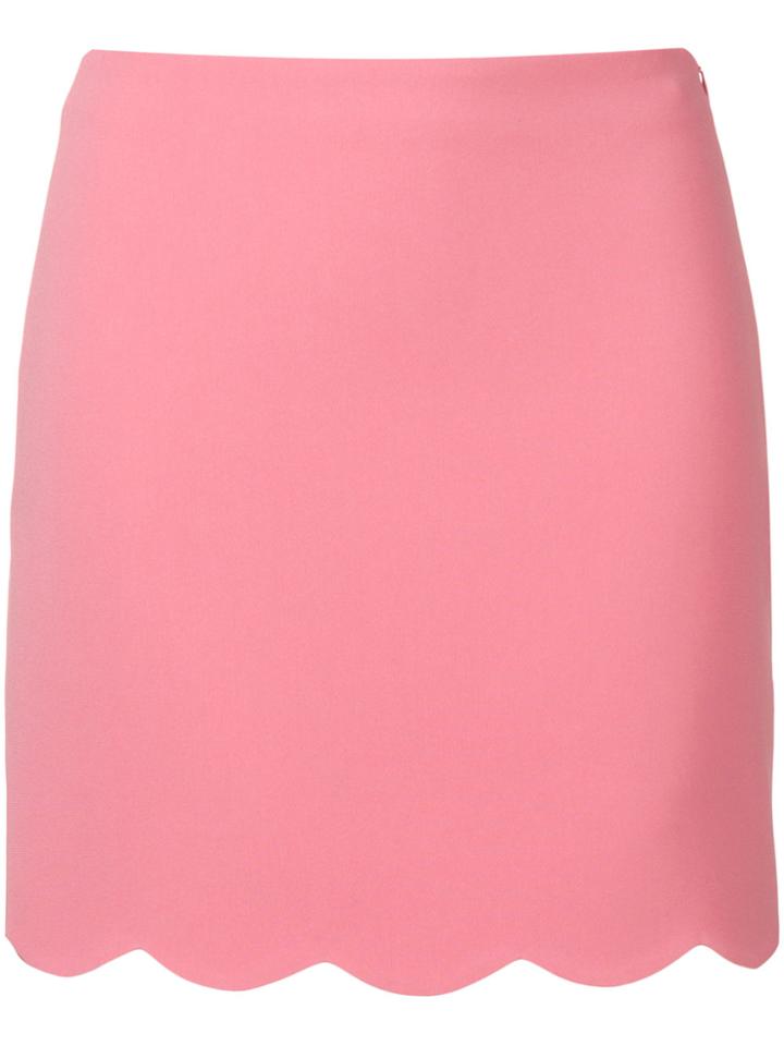 Miu Miu Scalloped Mini Skirt - Pink & Purple