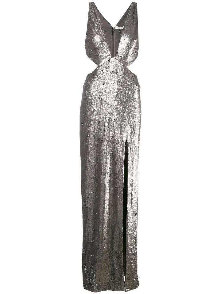 Halston Heritage - Sequin Embellished Gown - Women - Polyester/spandex/elastane - 4, Grey, Polyester/spandex/elastane