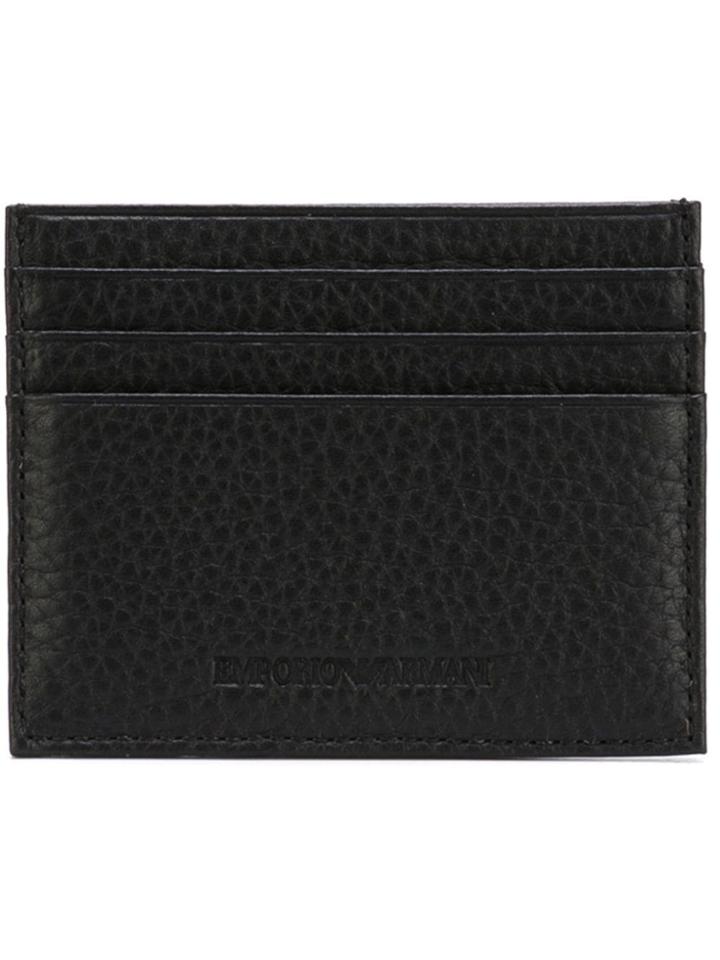 Emporio Armani Embossed Logo Cardholder - Black
