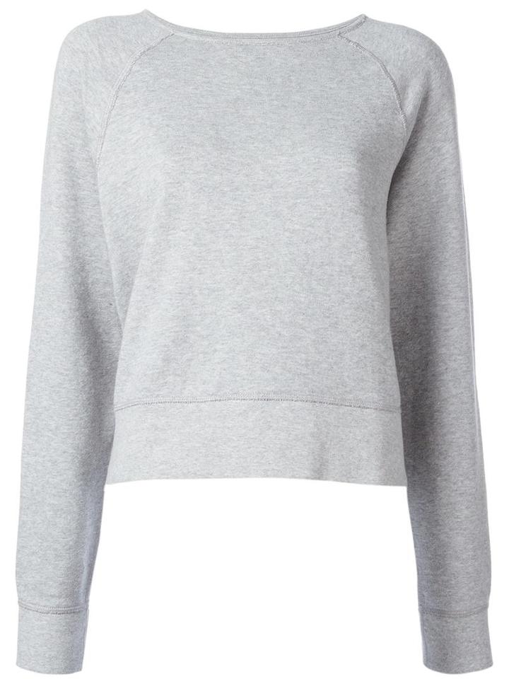 Rag & Bone /jean Boat Neck Sweatshirt, Women's, Size: Small, Grey, Cotton/spandex/elastane