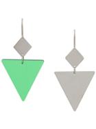 Isabel Marant Geometric Drop Earrings - Green