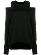 Federica Tosi Cold Shoulder Sweater - Black