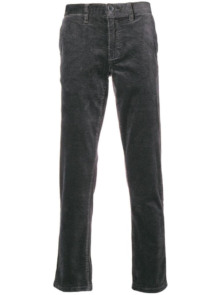 Sun 68 Cropped Corduroy Trousers - Grey
