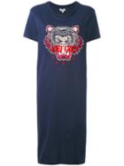 Kenzo - Tiger Print T-shirt - Women - Cotton/polyester - Xl, Blue, Cotton/polyester