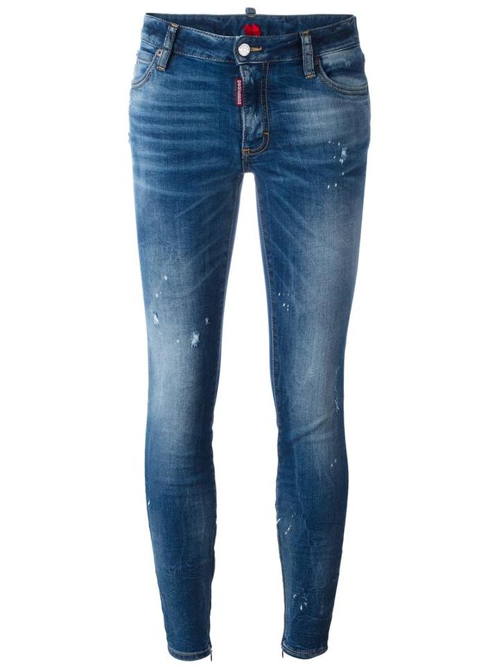 Dsquared2 Twiggy Skinny Jeans, Women's, Size: 44, Blue, Cotton/polyester/spandex/elastane