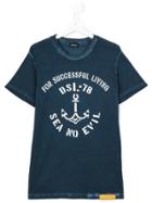 Diesel Kids Anchor Print T-shirt - Blue
