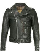 Fake Alpha Vintage 1940s Motorcycle Jacket - Black