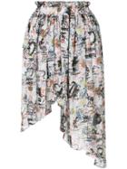 Vivienne Westwood Anglomania Asymmetric Printed Skirt - Multicolour