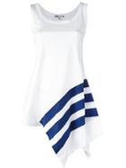 Y-3 Asymmetric Striped Tank Top