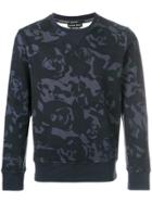 Alexander Mcqueen Skull Camouflage Sweatshirt - Blue
