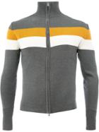 Wales Bonner High Neck Zipped Cardigan - Grey
