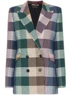 Roland Mouret Harleston Double-breasted Check Blazer - Blue