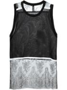 Astrid Andersen Lace Panel Tank Top, Men's, Size: Medium, Black, Polyester/polyamide