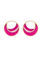 Katerina Makriyianni Tassel Hoop Earrings - Pink