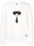 Fendi Karlito-appliqué Sweatshirt - White