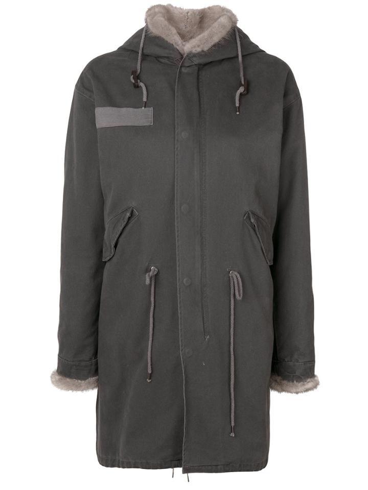Liska Fur Trimmed Hood Parka - Grey