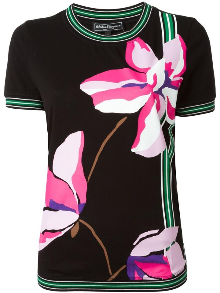 Salvatore Ferragamo Lily Print T-shirt