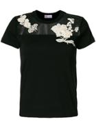 Red Valentino Macrame Detail T-shirt - Black