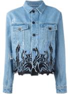 Filles A Papa Tribal Embroidery Denim Jacket