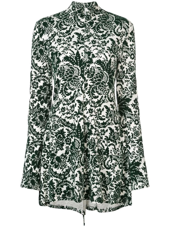 Rosie Assoulin Paisley Printed Mini Dress - Green