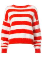 Dvf Diane Von Furstenberg Striped Baseball Pullover - Red