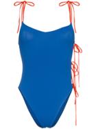 Ack Tintarella Side Tie Swimsuit - Blue