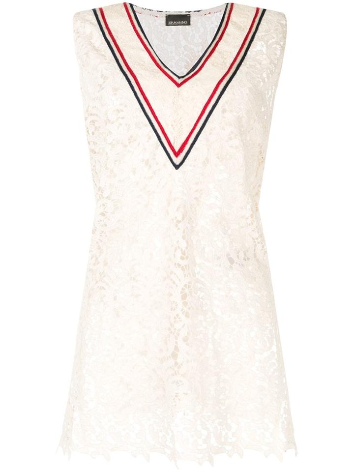 Ermanno Scervino Crochet Top - White
