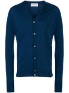 John Smedley Classic Fitted Cardigan - Blue