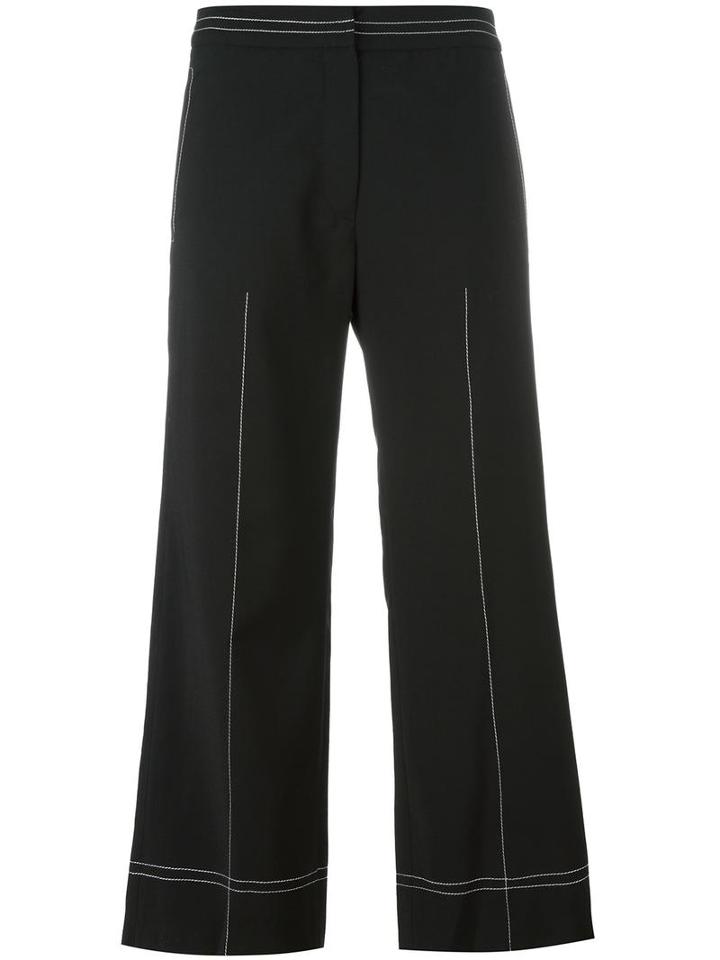 Each X Other Wide-legged Cropped Trousers, Women's, Size: Xs, Black, Wool