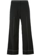 Each X Other Wide-legged Cropped Trousers, Women's, Size: Xs, Black, Wool