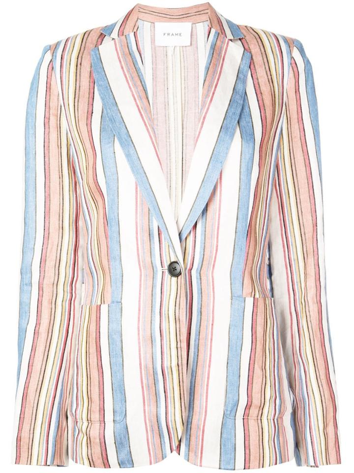 Frame Striped Blazer - Multicolour