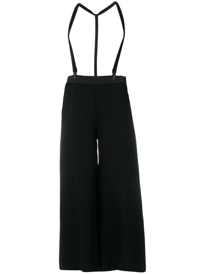 Lost & Found Ria Dunn Wide Leg Suspender Trousers - Black