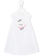 Fendi Kids - Cloud Print Dress - Kids - Cotton/spandex/elastane - 12 Mth, White